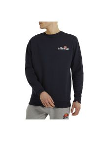 Bluza Ellesse Fierro Crew SHS08784429 - granatowa. Typ kołnierza: bez kaptura. Kolor: niebieski. Materiał: tkanina, bawełna, poliester. Wzór: aplikacja. Styl: klasyczny