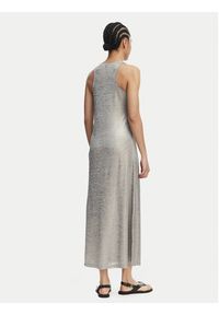 LOLA CASADEMUNT Sukienka codzienna LS2616083 Srebrny Regular Fit. Okazja: na co dzień. Kolor: srebrny. Materiał: syntetyk. Typ sukienki: proste. Styl: casual #5