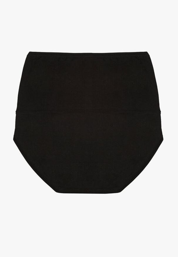 Renee - Czarne Modelujące Majtki z Bawełny High Waist Nilionea. Stan: podwyższony. Kolor: czarny. Materiał: bawełna