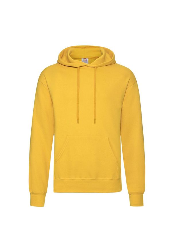 FRUIT OF THE LOOM - Męska Klasyczna Bluza Z Kapturem. Typ kołnierza: kaptur. Kolor: żółty, pomarańczowy, wielokolorowy