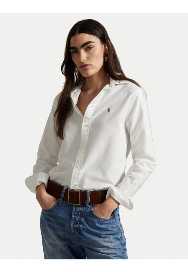 Polo Ralph Lauren Koszula 211970736001 Biały Relaxed Fit. Typ kołnierza: polo. Kolor: biały. Materiał: bawełna