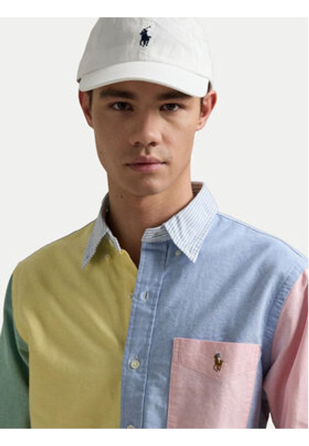 Polo Ralph Lauren Koszula 710928919001 Kolorowy Custom Fit. Typ kołnierza: polo. Materiał: bawełna. Wzór: kolorowy