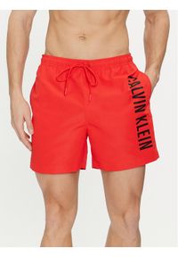 Calvin Klein Swimwear Szorty kąpielowe KM0KM01004 Czerwony Regular Fit. Kolor: czerwony. Materiał: syntetyk #1