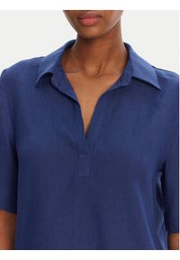 Marella Bluzka Nave 2515111032 Niebieski Regular Fit. Kolor: niebieski. Materiał: len #5