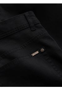 Ombre Clothing - Męskie spodnie chino o dopasowanym kroju - czarne V1 OM-PACP-0151 - XXL. Okazja: na co dzień. Kolor: czarny. Materiał: bawełna, materiał, tkanina, elastan. Styl: casual #6
