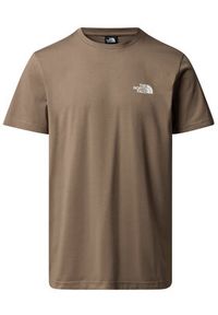 The North Face T-Shirt Simple Dome NF0A87NG Brązowy Regular Fit. Kolor: brązowy. Materiał: bawełna #4
