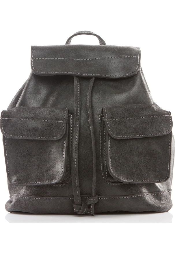 Belveder Plecak vintage skórzany damski czarny BV20. Kolor: czarny. Materiał: skóra. Styl: vintage