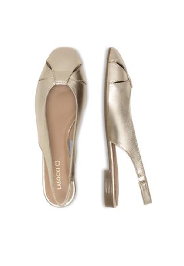 Lasocki Baleriny RST-IRENA-13 Złoty. Kolor: złoty. Materiał: skóra