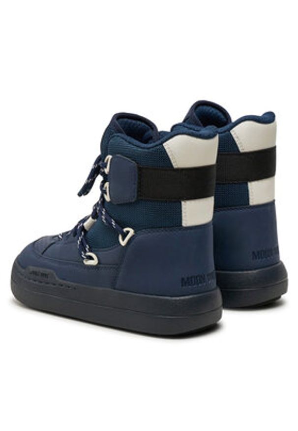 Moon Boot Śniegowce Park Sneaker Boot 80D2470060 Granatowy. Kolor: niebieski. Materiał: skóra