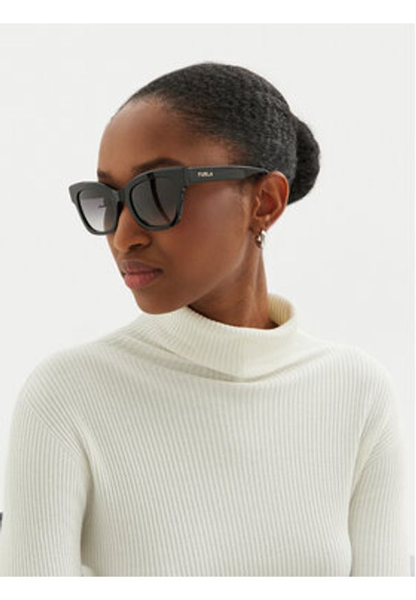 Furla Okulary przeciwsłoneczne Sunglasses WD00118-A.0116-O6000-4-401-20-BD-D Czarny. Kolor: czarny. Materiał: syntetyk