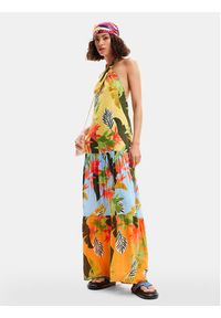 Desigual Sukienka letnia Tropi 24SWMW08 Kolorowy Loose Fit. Materiał: wiskoza. Wzór: kolorowy. Sezon: lato #5