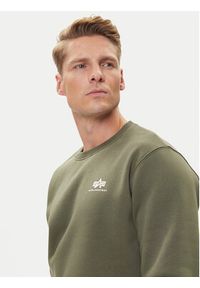 Alpha Industries Bluza Basic 188307 Zielony Regular Fit. Kolor: zielony. Materiał: bawełna #5