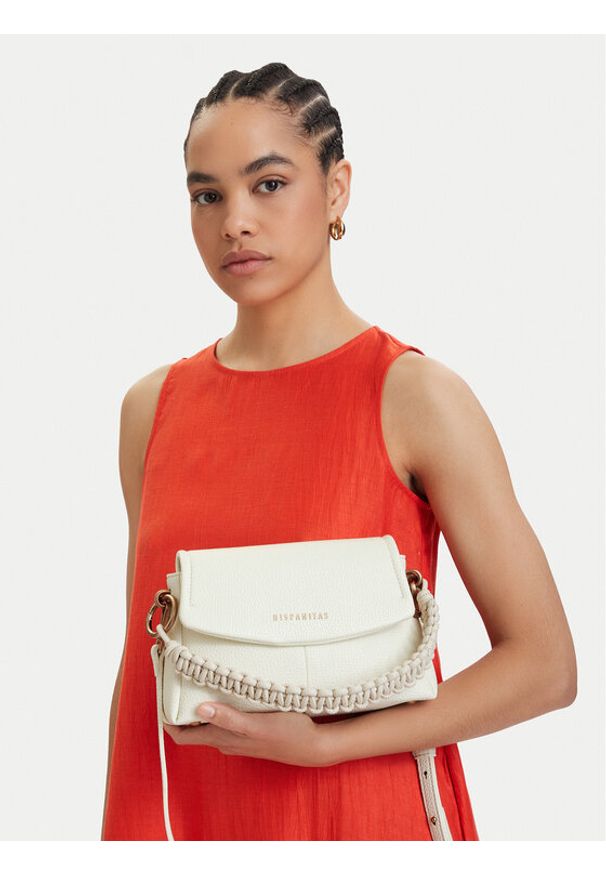 Hispanitas Torebka BV264536 Kremowy. Kolor: kremowy. Materiał: skórzane