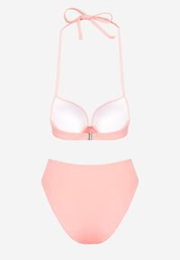 Born2be - Różowe Bikini Wiązany Biustonosz i Majtki Typu Figi Vanissa. Kolor: różowy