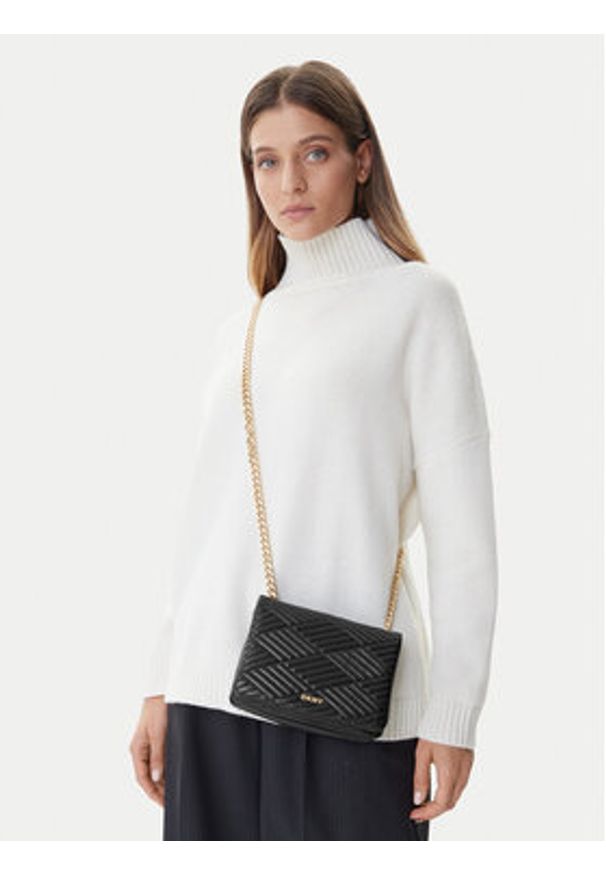 DKNY Torebka R44EKI06 Czarny. Kolor: czarny. Materiał: skórzane