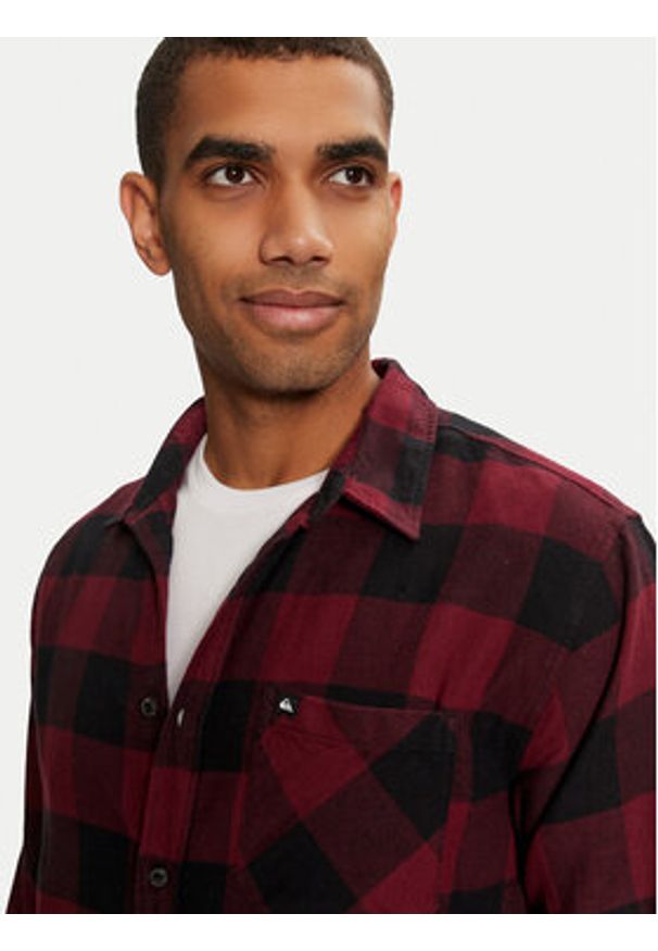 Quiksilver Koszula Buffalo Classic AQYWT03369 Bordowy Regular Fit. Kolor: czerwony. Materiał: bawełna