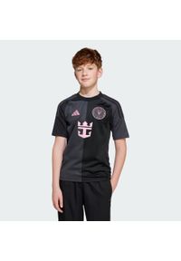Adidas - Koszulka Inter Miami CF 25/26 Away Kids. Kolor: czarny. Materiał: materiał. Sport: piłka nożna