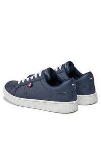 TOMMY HILFIGER - Tommy Hilfiger Sneakersy Low Cut Lace Up Sneaker T3X9-33348-1355 S Granatowy. Kolor: niebieski. Materiał: skóra #2
