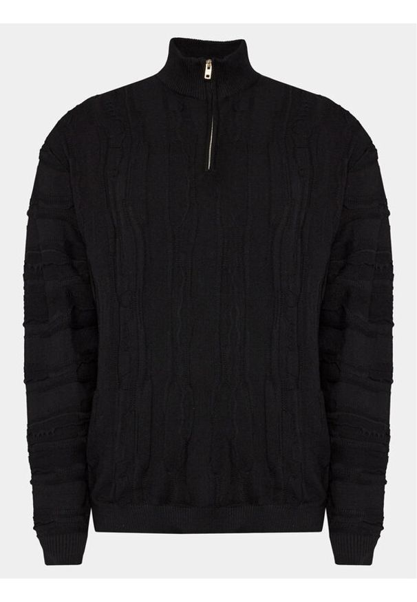 Redefined Rebel Sweter Santino 222072 Czarny Regular Fit. Kolor: czarny. Materiał: bawełna
