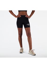 Spodenki damskie New Balance WS31504BK – czarne. Kolor: czarny. Materiał: materiał, bawełna. Długość: krótkie. Sport: fitness #1