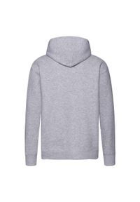 FRUIT OF THE LOOM - Męska Bluza Z Kapturem Premium. Typ kołnierza: kaptur. Kolor: szary