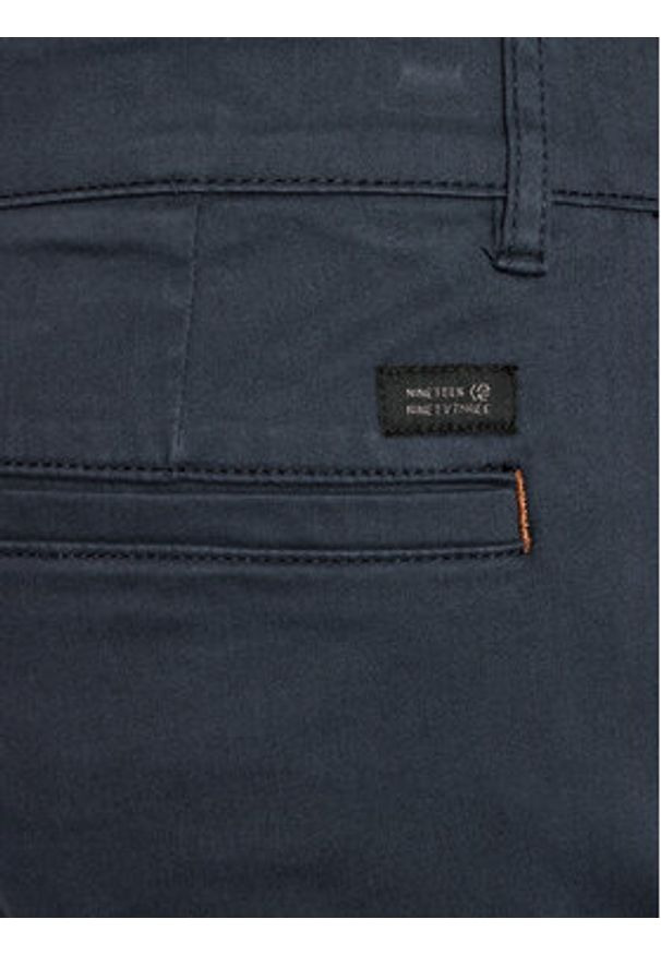 INDICODE Chinosy Kellen 60-336 Granatowy Slim Fit. Kolor: niebieski. Materiał: bawełna