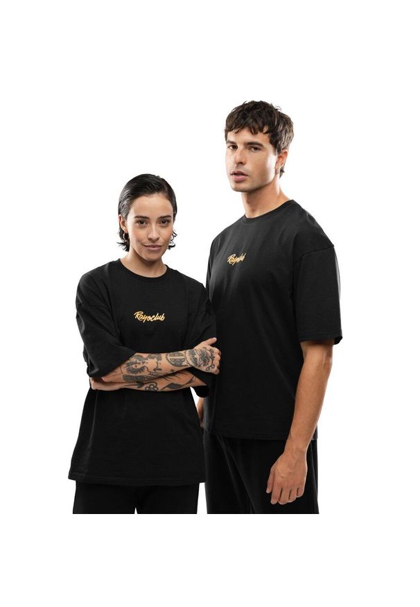 SIROKO - Męska koszulka bawełniana oversize Rayo Club Lifestyle Siroko RC Tactic Circle. Kolor: czarny. Materiał: bawełna. Długość rękawa: krótki rękaw. Długość: krótkie