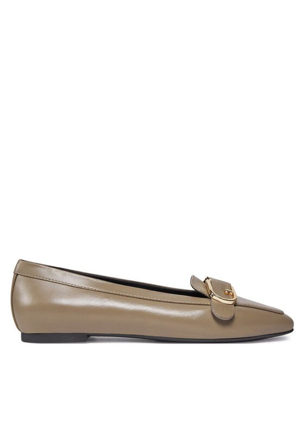 Furla Loafersy Flow Ballerina T.5 YH46FOW-BX2680-1257S-10073700 Beżowy. Kolor: beżowy. Materiał: skóra