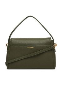 Calvin Klein Torebka Emblem Hw Pebble Shoulder Bag 25 LV04F3425G Zielony. Kolor: zielony. Materiał: skórzane #3