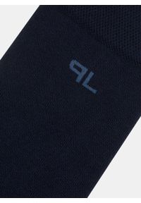 Pako Lorente - Gładkie granatowe skarpetki męskie z subtelnym logo P000B-SX-060-G. Kolor: niebieski. Wzór: gładki #2