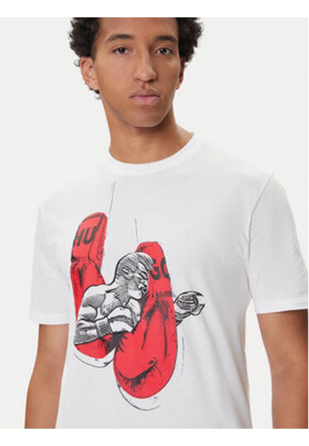 Hugo - HUGO T-Shirt Diboxer 50542560 Biały Regular Fit. Kolor: biały. Materiał: bawełna