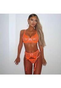 Intica - Komplet bielizny z haftem na specjalne okazje Ruxandra. Kolor: czarny. Materiał: materiał. Wzór: haft #5