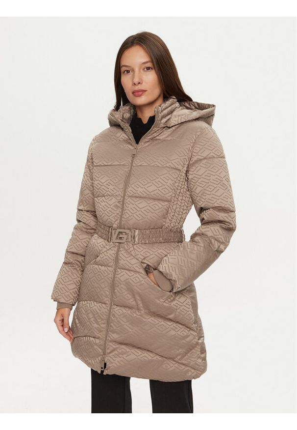 Guess Płaszcz zimowy Seline W4BL58 WGL72 Brązowy Regular Fit. Kolor: brązowy. Materiał: syntetyk. Sezon: zima