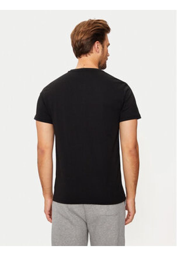 4f - 4F T-Shirt 4FWMM00TTSHM1844 Czarny Regular Fit. Kolor: czarny. Materiał: bawełna