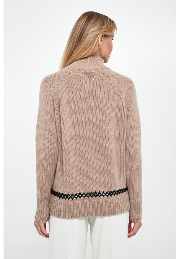 Ermanno Firenze - Sweter damski wełniany ERMANNO FIRENZE. Materiał: wełna