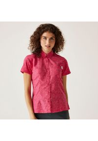 Regatta - Koszulka z krótkim rękawem damska Mindano VIII. Kolor: różowy. Materiał: materiał. Długość rękawa: krótki rękaw. Długość: krótkie. Sport: turystyka piesza #1