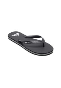 Japonki plażowe męskie Quiksilver Molokai Core. Okazja: na plażę. Kolor: czarny. Materiał: materiał, syntetyk, guma. Styl: sportowy #1