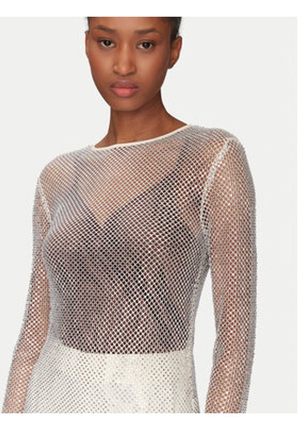 Marella Bluzka Rino 2513941011 Biały Slim Fit. Kolor: biały. Materiał: syntetyk