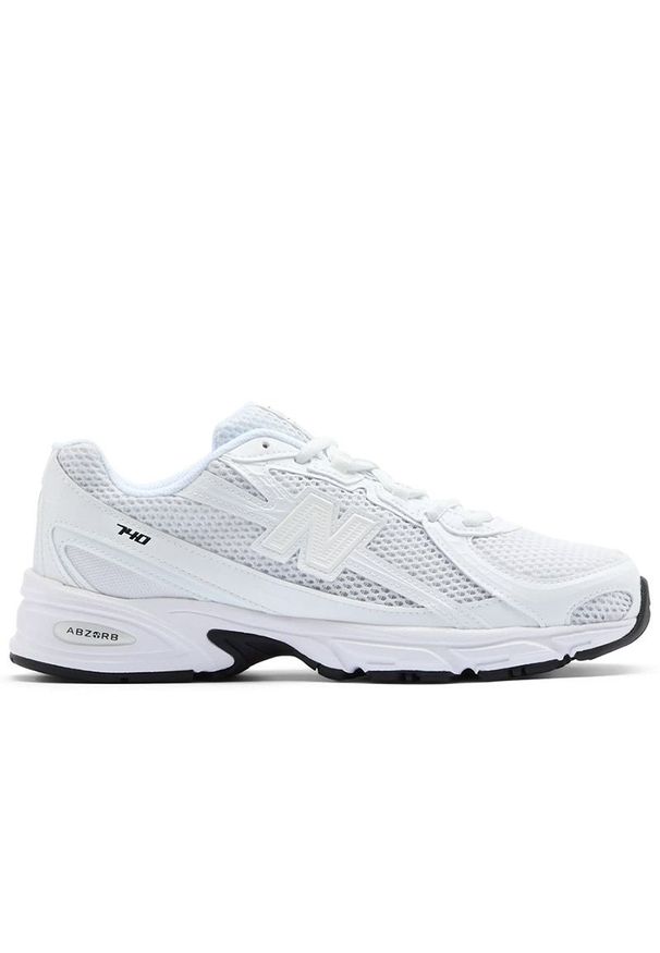 Buty unisex New Balance U740WW2 - białe. Kolor: biały. Materiał: materiał, syntetyk. Szerokość cholewki: normalna. Sezon: lato. Sport: turystyka piesza