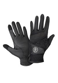 Rękawiczki jeździeckie JD ATTACK Anitta. Kolor: czarny. Sport: jeździectwo #1