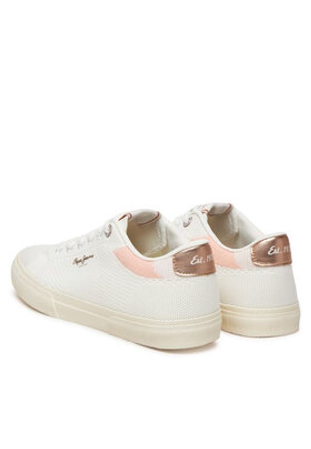 Pepe Jeans Sneakersy Kenton Knit PLS31601 Biały. Kolor: biały. Materiał: materiał