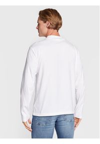 Calvin Klein Longsleeve Micro Logo K10K110179 Biały Regular Fit. Kolor: biały. Materiał: bawełna. Długość rękawa: długi rękaw