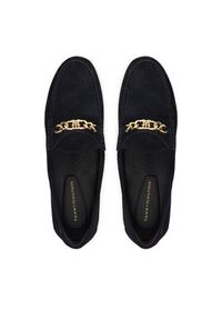 TOMMY HILFIGER - Tommy Hilfiger Mokasyny Th Chain Suede Loafer FW0FW09327 Granatowy. Kolor: niebieski. Materiał: zamsz, skóra #6