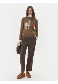 Weekend Max Mara Sweter Nitra 2525366292 Brązowy Regular Fit. Kolor: brązowy. Materiał: syntetyk #5