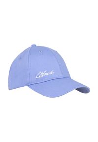 Ochnik - Błękitna czapka z daszkiem z logo. Kolor: niebieski. Materiał: bawełna. Wzór: haft. Styl: sportowy