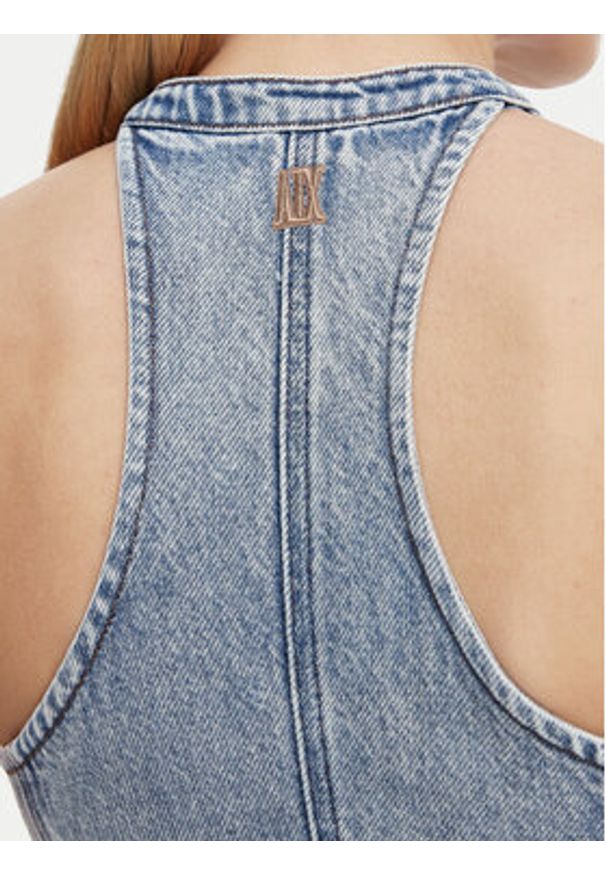 Armani Exchange Sukienka jeansowa XW002261 AF21338 MB001 Niebieski Regular Fit. Kolor: niebieski. Materiał: bawełna