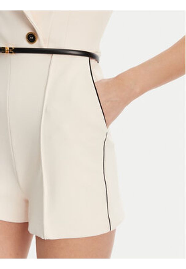 Elisabetta Franchi Kombinezon TU-T45-51E2 Beżowy Regular Fit. Kolor: beżowy. Materiał: syntetyk