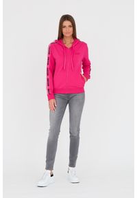 MOSCHINO Różowa damska bluza z lampasami, Rozmiar S. Kolor: różowy #6