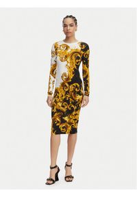Versace Jeans Sukienka codzienna 80HAO9P0 JS547 Czarny Slim Fit. Okazja: na co dzień. Kolor: czarny. Materiał: wiskoza. Typ sukienki: proste. Styl: casual #1