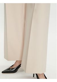 Maryley Spodnie materiałowe 24EB680/43GE Beżowy Wide Leg. Kolor: beżowy. Materiał: syntetyk